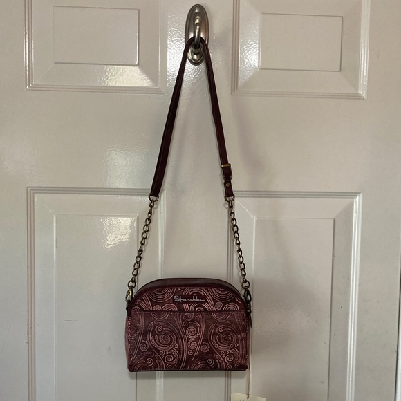 Anuschka Burgundy Crossbody Bag - Picture 1 of 9